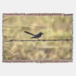 WILLIE WAGTAIL OVER FENCE QUEENSLAND ART EFFECTEN DEKEN