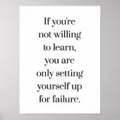 Willing om Poster te leren (Voorkant)