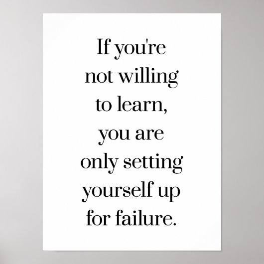 Willing om Poster te leren (Voorkant)