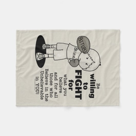 Willing to Fight Fleece Deken (Voorkant (Horizontaal))