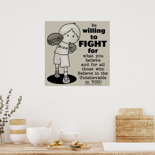 Willing to Fight Poster (Keuken)