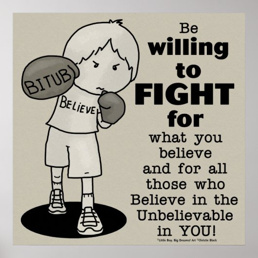 Willing to Fight Poster (Voorkant)