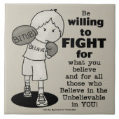 Willing to Fight Tegeltje (Voorkant)