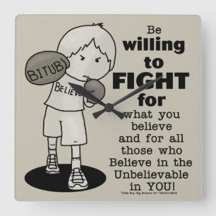 Willing to Fight Vierkante Klok