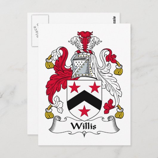 Willis Family Crest Briefkaart (Voorkant / Achterkant)
