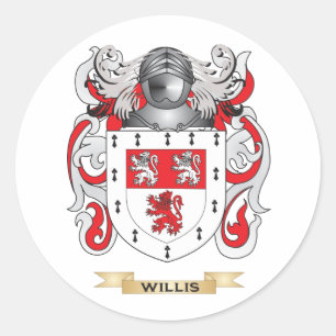 Willis Family Crest (wapenschild) Ronde Sticker