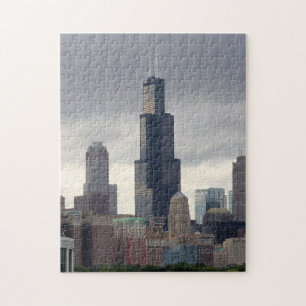 Willis Tower - Chicago Skyline - pc 11x14 - 252 Legpuzzel
