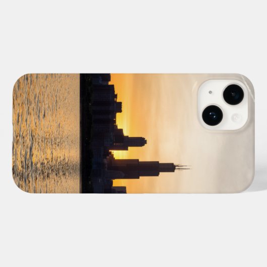 Willis Tower Sunset Silhouette Case-Mate iPhone Case (Achterkant (horizontaal))