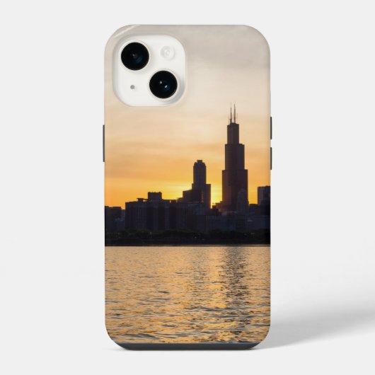 Willis Tower Sunset Silhouette iPhone Hoesje (Achterkant)