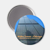 Willis Tower - voorheen bekend als de Sears Tower Magneet (Voorkant / Achterkant)