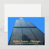 Willis Tower - vroeger bekend als de Sears Tower Briefkaart (Voorkant / Achterkant)