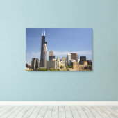 Willis Tower, vroeger bekend als de Sears Tower Canvas Afdruk (Insitu (Houten vloer))