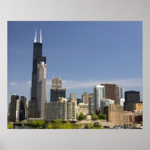 Willis Tower, vroeger bekend als de Sears Tower Poster