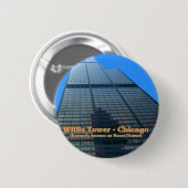Willis Tower - vroeger bekend als de Sears Tower Ronde Button 5,7 Cm (Voorkant /achterkant)