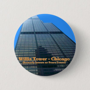 Willis Tower - vroeger bekend als de Sears Tower Ronde Button 5,7 Cm
