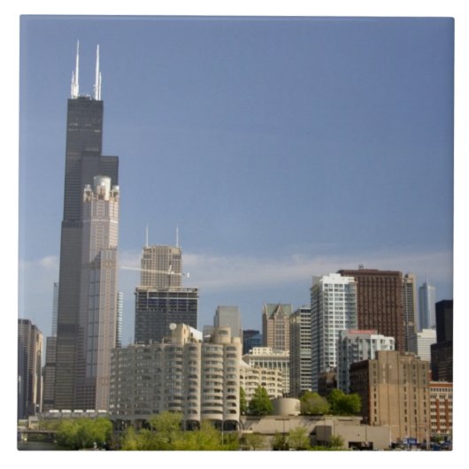 Willis Tower, vroeger bekend als de Sears Tower Tegeltje (Voorkant)