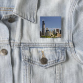 Willis Tower, vroeger bekend als de Sears Tower Vierkante Button 5,1 Cm (In situ)