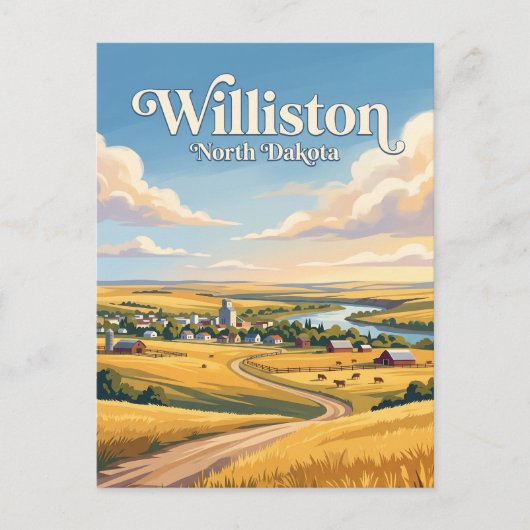 Williston, North Dakota Briefkaart (Voorkant)