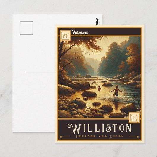 Williston, Vermont |  BRIEFKAART (Voorkant / Achterkant)