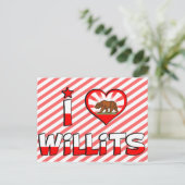 Willits, CA Briefkaart (Staand voorkant)