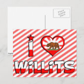 Willits, CA Briefkaart (Voorkant / Achterkant)