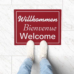 Willkommen Bienvenue Welkom Meertalige deurmat