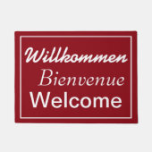 Willkommen Bienvenue Welkom Meertalige deurmat (Voorkant)