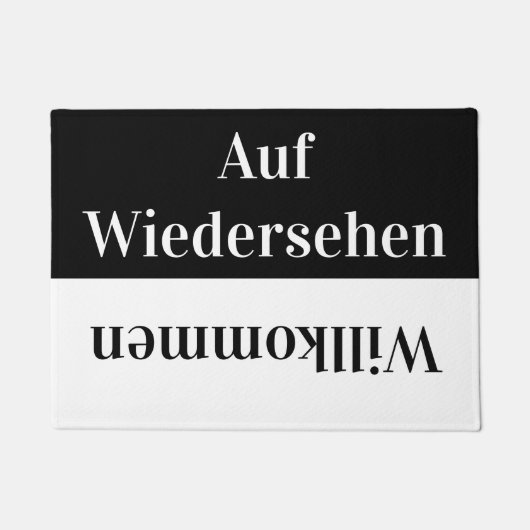 Willkommen - groeten in het Duits Deurmat (Voorkant)