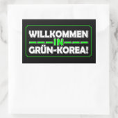 Willkommen in Gruen-Korea!  Rechthoekige Sticker (Tas)