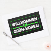 Willkommen in Gruen-Korea!  Rechthoekige Sticker (Envelop)