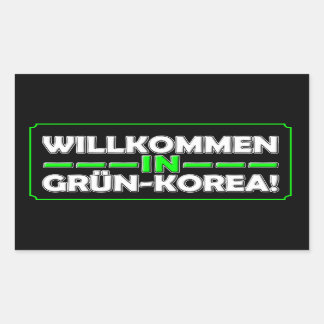 Willkommen in Gruen-Korea!  Rechthoekige Sticker