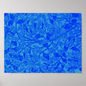 Willliam Morris - Honeysuckle in Blue Poster (Voorkant)