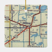 Willmar MN  map Keramisch Ornament (Achterkant)