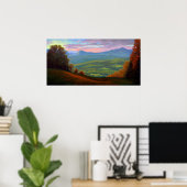 Willoughby Lake van het Burke Mountain-Poster Poster (Thuiskantoor)