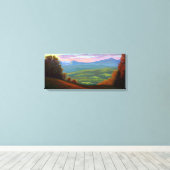 Willoughby Lake vanaf Burke Mountain Canvas Afdruk (Insitu (Houten vloer))