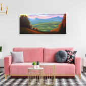 Willoughby Lake vanaf Burke Mountain Canvas Afdruk (Insitu (Woonkamer))