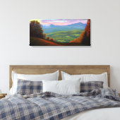 Willoughby Lake vanaf Burke Mountain Canvas Afdruk (Insitu (Slaapkamer))