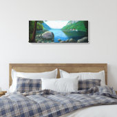 Willoughby Lake Westmore Vermont Oil Painting Canvas Afdruk (Insitu (Slaapkamer))