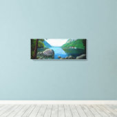 Willoughby Lake Westmore Vermont Oil Painting Canvas Afdruk (Insitu (Houten vloer))