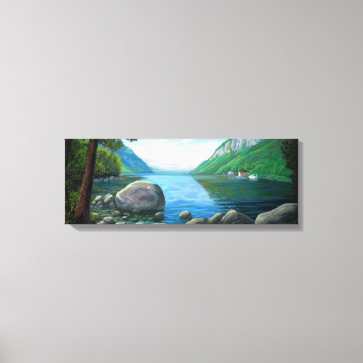 Willoughby Lake Westmore Vermont Oil Painting Canvas Afdruk (Voorkant)