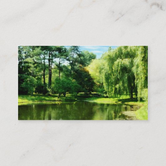 Willow bij het meer visitekaartje (Achterkant)