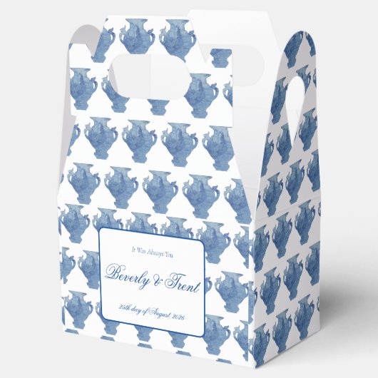 Willow Blue en White Ginger Jars Jar Bedankdoosjes (Geopend)