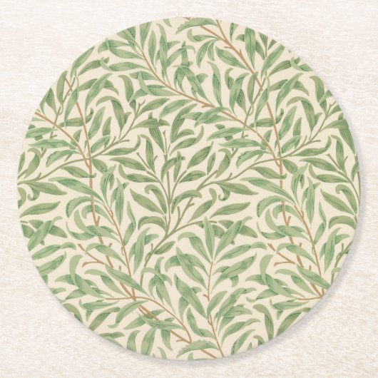 Willow Bough (door William Morris) Ronde Kartonnen Onderzetter (Voorkant)