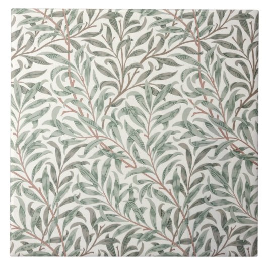 Willow Bough, wallpaper design, 1874 (behang) Tegeltje (Voorkant)