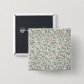 Willow Bough, wallpaper design, 1874 (behang) Vierkante Button 5,1 Cm (Voorkant /achterkant)