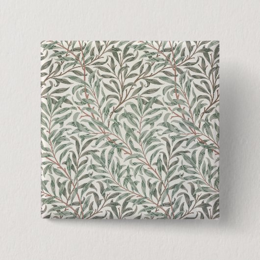 Willow Bough, wallpaper design, 1874 (behang) Vierkante Button 5,1 Cm (Voorkant)