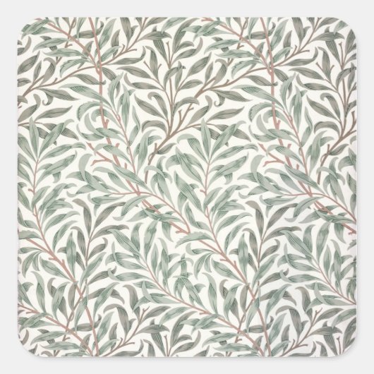 Willow Bough, wallpaper design, 1874 (behang) Vierkante Sticker (Voorkant)