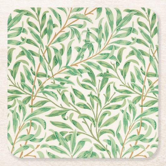 Willow Bough William Morris Pattern Kartonnen Onderzetters (Voorkant)