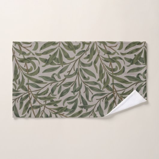 Willow Boughs - Green Brown Aqua Bad Handdoek (Handdoek)