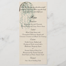 Willow Branch op Linnen Bruiloft Menu